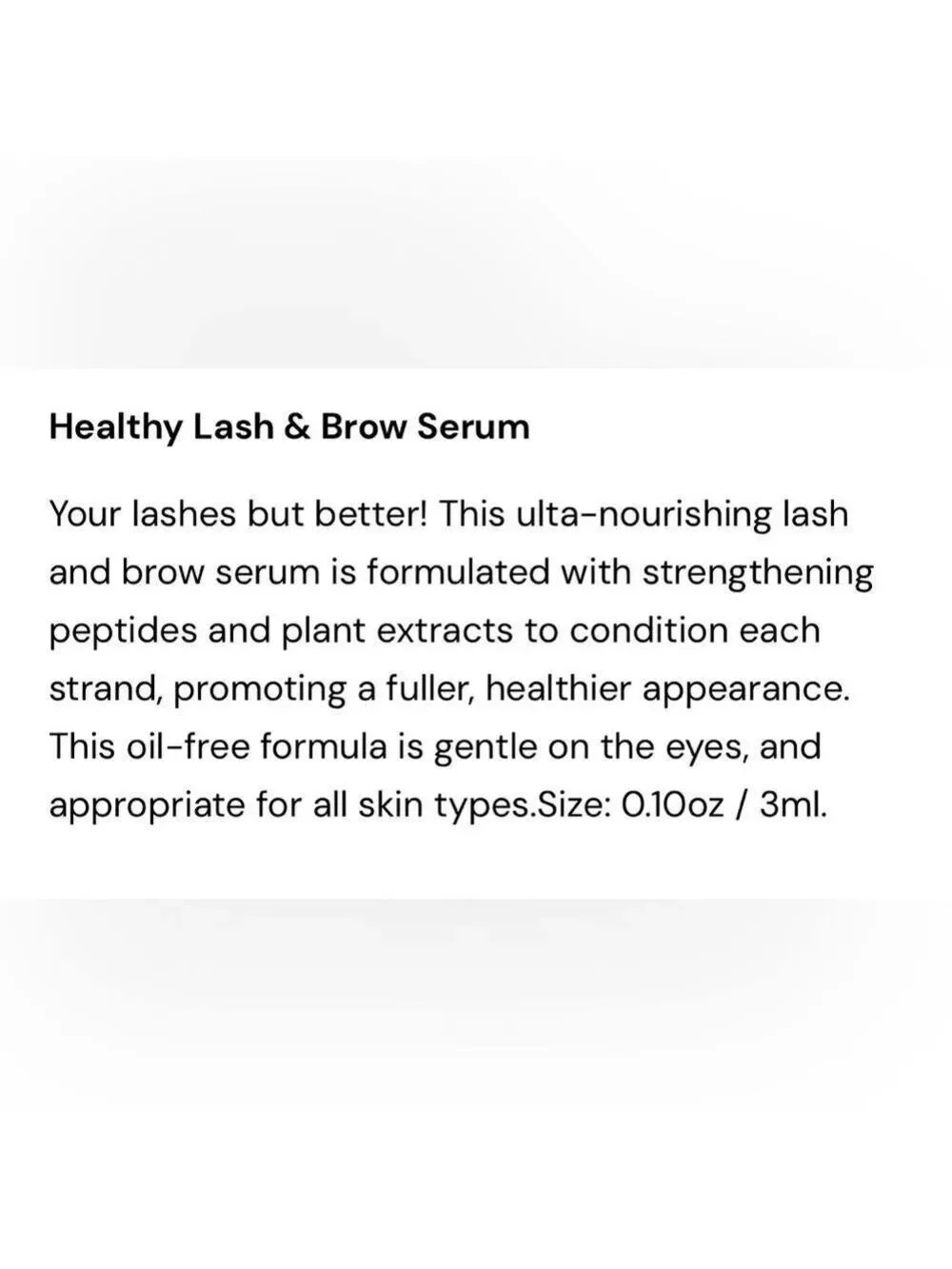 Glossmetics Healthy Lash & Brow Serum NIB